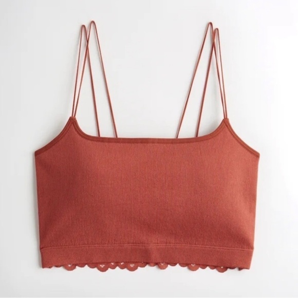 NWT Gilly Hicks Seamless Lace Back Double Strap Ribbed Bralette - Picture 5 of 10